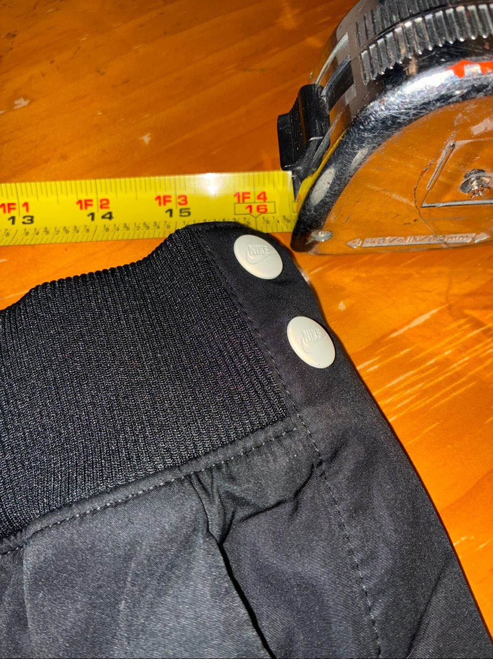 Nike Black Snap-Side Joggers with White Logo - Picture 8 of 9